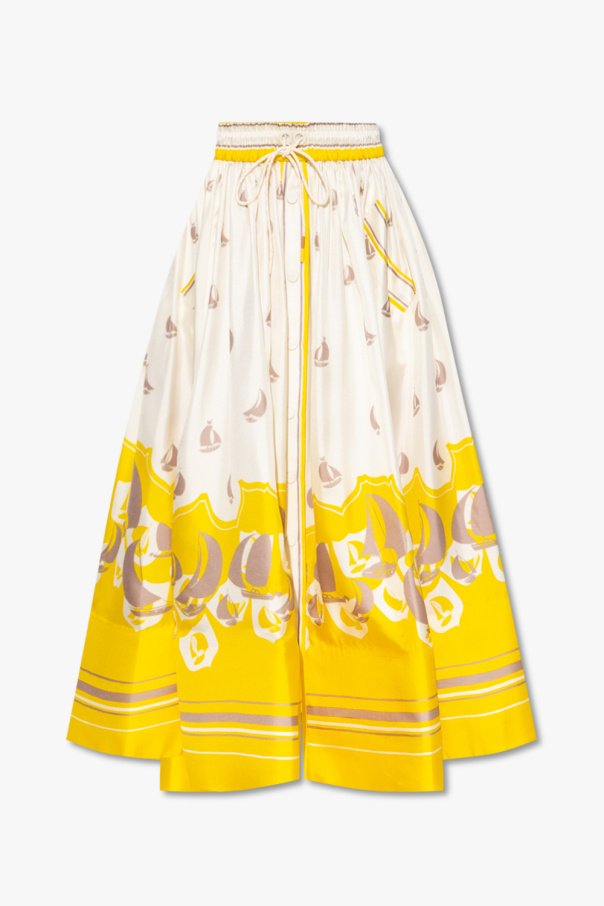 Cream Silk skirt Zimmermann - SchaferandweinerShops HK